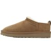 UGG 스웨이드 웜 레트로 스노우 부츠 (UGG 씬 베이스, 체스트넛 색상)